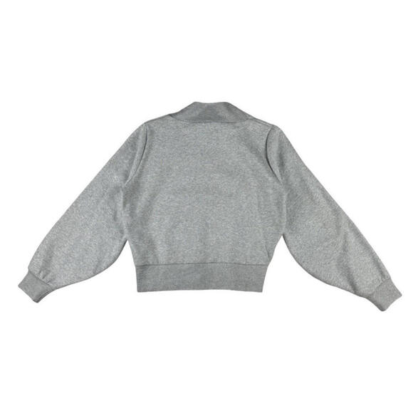The Kooples Sport High Neck Pierced Fleece Sweatshirt Grey Size 1 | S - Picture 2 of 5